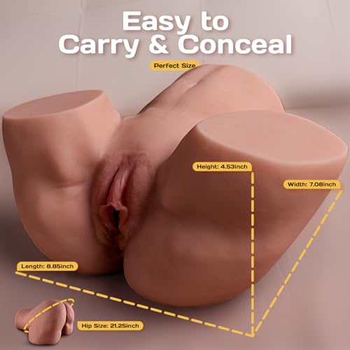 Image of Sex Doll Pocket Pussies for Men Male Masturbator Realistic Adult Sex Toys for Men, Flesh 4.5LB Stroker Ass 3D Soft Butt Light with Vagina and Anal Channel for Several Sex Positions (Wheat)
