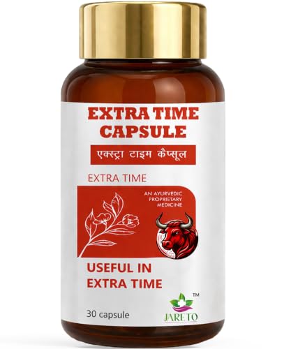 Jareto Extra Time Capsule For Men | Strenght, Valtility & Timing Support | Men Wellness Ayurvedic Capsule | Herbal Wellness Capsule | 30 Capsules Pack