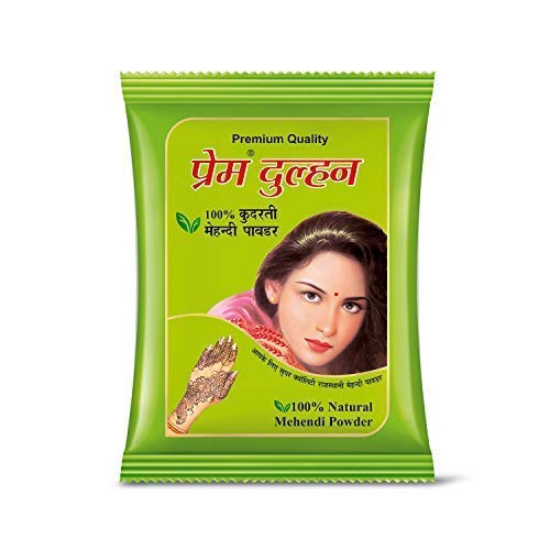 Prem Dulhan Natural Mehendi Hair Care Powder 1 kg, 100% Pure Natural Henna, Natural Brown Mehandi Color for Hair, Hands and Feet (1000 gram)