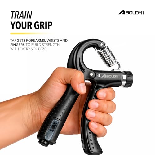 Boldfit Adjustable Hand Grip Strengthener 60kg Black Black 60Kg - Image 4