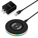 15W Fast Android Phone Wireless Samsung Charging Pad for Samsung Galaxy S25FE/S25 Ultra/S25+/S24 Ultra/S23FE/S22 Plus/S21/S20, Fast Charger Android Charging Pad Charger Station+QC 3.0 Charger Adapter