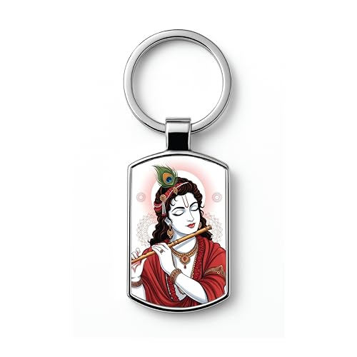 Image of Stylish Metal Keychains with Permanent Glossy Print - Inspirational Quotes & Spiritual Designs - Perfect Key chains for loved ones, Personal Use, Gifts & Return Gifts