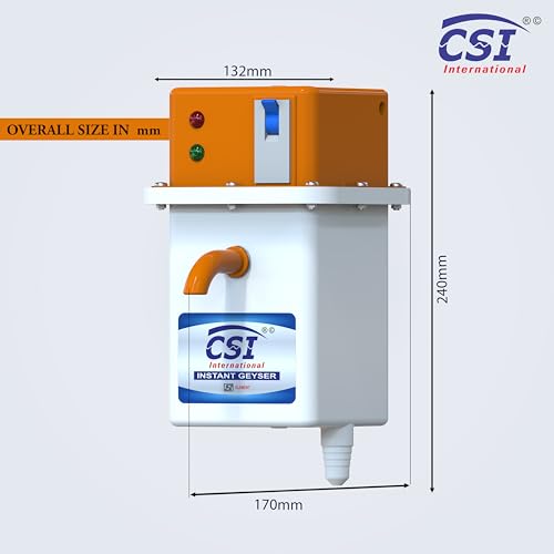 Image of CSI INTERNATIONAL 1L Instant Water Geyser | Portable Electric Water Heater with ABS Shockproof Body, Auto Cut-Off & MCB | Energy-Efficient Geyser for Bathroom, Kitchen & Office Use | 1-Year Warranty