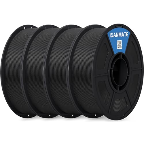 Image of iSANMATE Carbon Fiber ASA Filament 1.75mm, ASA CF Bundle UV /Rain /Heat Resistant Tough 3D Printer Filament, Perfect for Outdoor Functional Parts, Black(4-Pack)