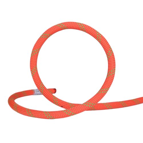 MOUMOUTEN Cuerda de Seguridad,Cuerda de Trabajo en Extensión 10 Metros de Longitud Naranja Rappelling con 9mm de Diámetro y 21KNde Tracción