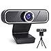 Produktbild Webcam mit Mikrofon, 2K QHD 30fps Computer kamera, Laptop PC Webkamera mit Stativ, USB Streaming, Manueller Fokus für Konferenz, Spielen, kompatibel mit Windows/Mac/Linux/YouTube