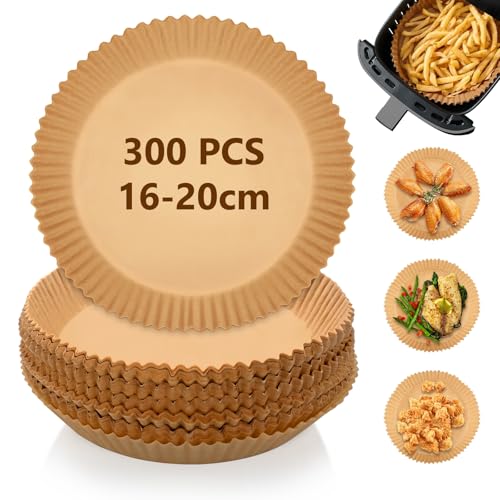 300 Piezas Papel Freidora Aire, 16cm Papel Air Fryer Cuadrado, Antiadherente Desechable Forro Paper Horno Freidora Aire Pergamino para Ninja 3.8L, Cosori Cosori Cecotec 1.8-3.8 L, Cecotec, Ariete