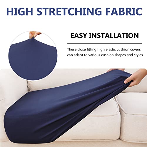 Hyha Waterproof Couch Cushion Covers, Replacement Chair/Sofa Cushion Covers, Stretch Sofa Seat Soft Flexibility Couch Covers For Pets With Elastic Bottom (Small, Navy) #TOP3