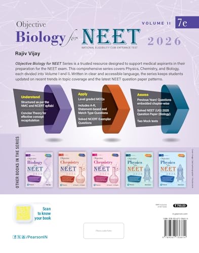 Image of Pearson Objective Biology for NEET Volume II - 2026 | As Per NCERT & NMC Syllabi | 9500+ MCQs to Strengthen Exam Practice | Chapter wise PYQ & NEET ... as Per NEET Exam Pattern | - 7th Edition