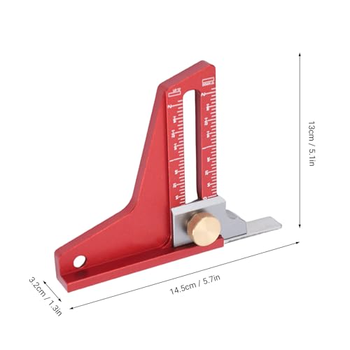 YUEHISY Magnetische Tischkreissägen-Höhenlehre, Zoll-Messlineal für die Holzbearbeitung, Höheneinstellwerkzeug mit Starkem Magnet (0-2 Zoll Zoll)