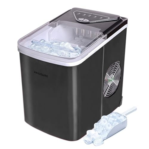 Image of Frigidaire EFIC123-SSBLACK Compact Countertop Ice Maker, 26lbs of Ice per Day, Black Stainless