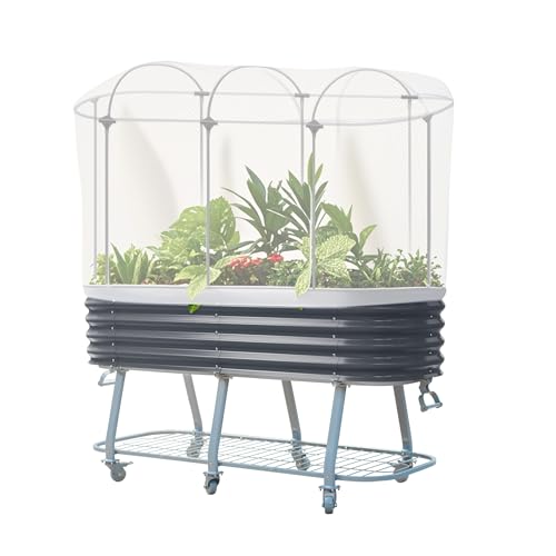 Vego garden Cover System for 2.0' x 6.0' Elevated Rolling Garden Bed-S Series