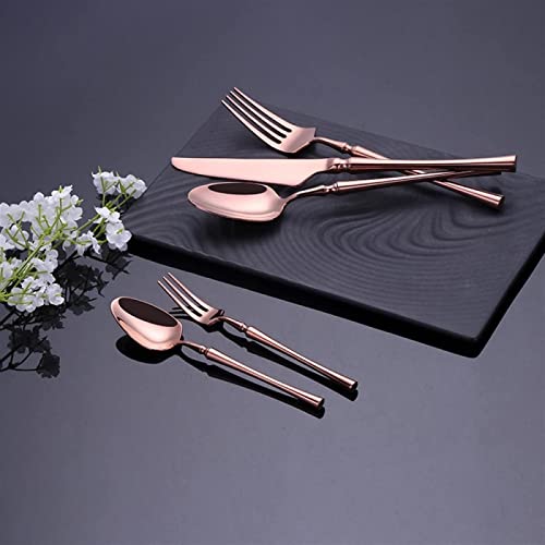 Ensemble de Couverts en Acier Inoxydable Doré Chic pour Table Raffinée