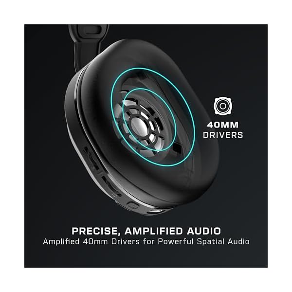 Turtle Beach Stealth 500 Wireless Amplified Gaming Headset for PC, PS5, PS4, Nintendo Switch, & Mobile – 40-Hr Battery, Bluetooth, Memory Foam Cushions, Flip-to-Mute Mic, EQ Presets – Black - Image 7