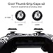 Xbox-One Controller Skin, BRHE Anti-Slip Silicone Cover Protector Case Accessories Set for Microsoft Xbox 1 Gamepad Joystick with 2 Thumb Grips Caps (White)