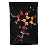 KIKIKI Medical And Science Art Serotonin Molekül Poster, 1 Wandteppich, Schriftrolle aus Polyester