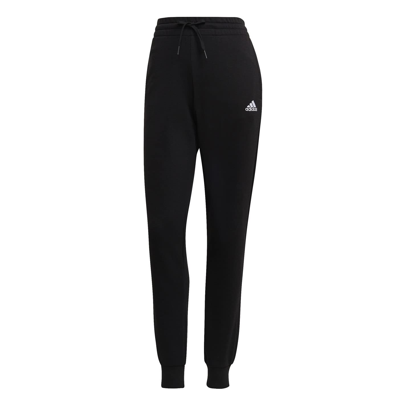 adidas Womens Linear Slim Fit Cotton Joggers Black/White XS