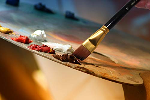 Vvivid Artist Synthetic Sable 15 Paint Brush Set Including Durable Nylon Carrying Case & Stainless Steel Palette Knife #TOP5