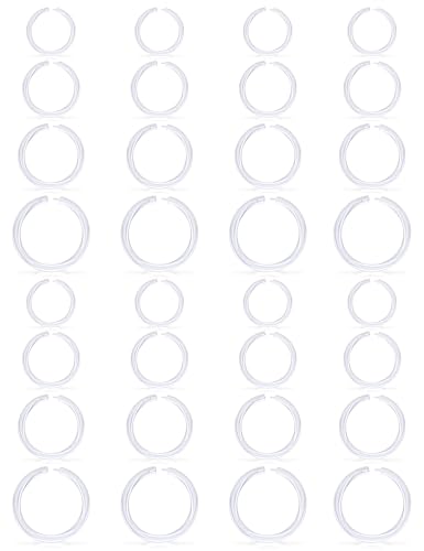 Yaalozei 16G Clear Plastic Septum Ring Flexible Silicone Lip Nose Eyebrow Ring Hoop Cartilage Tragus Helix Rook Daith Guages Earring Smiley Piercing Jewelry Retainer Surgery Sport Work Women Men 10mm