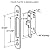 ALLYWASAI Patio Sliding Patio Door Handle Set with Mortise Lock, Key Cylinder and Keeper, Wood Handle Lock Set Fits Door Thickness from 1-1/2" to 1-3/4", 3-15/16" Screw Hole Spacing, Keyed, Black