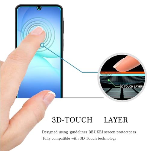 beukei (4 Pack) Designed for Samsung Galaxy A17 5G / 4G Screen Protector Tempered Glass, 9H Hardness by beukei - Used condition - Image 2