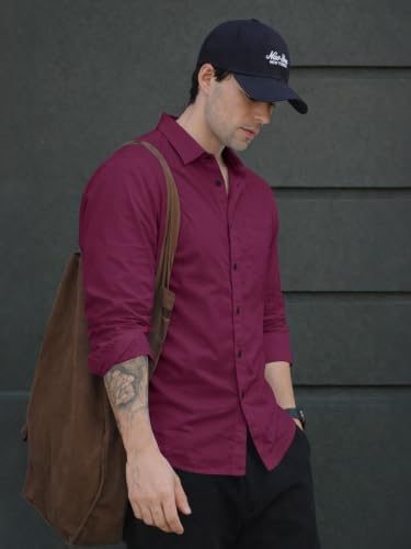 Image of Noble Monk Men's Full Sleeve Shirt | Casual Shirt for Men | Stylish Cotton Blend | Comfortable Everyday Wear | Button Down Clothing | Travel & Outdoor Apparel