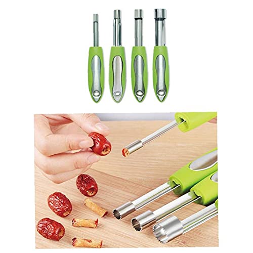 Eaarliyam Apple CORER Roestvrijstalen fruitpeer Groenten Core Remover Tool met scherp getand Rand 4pcs Gift - Image 5