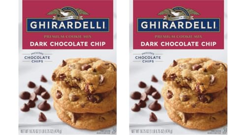 Ghirardelli Dark Chocolate Chip Premium Cookie Mix, 16.75 OZ (Pack