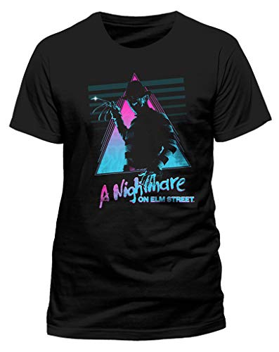 A Nightmare on Elm Street 'Retro Neon' (Black) T-Shirt (XX-Large)