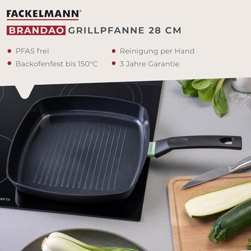 Gril céramique sans PFAS Fackelmann 28 cm pour cuisson saine - 4