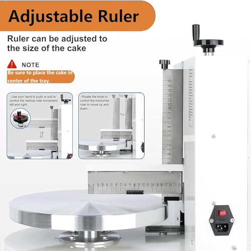 Elektrische Buttercreme-Verteilermaschine für Torten, einstellbare Schichtdicke und geräuscharmer Drehteller für sanfte, intelligente Steuerung, perfekt zum Dekorieren von Torten