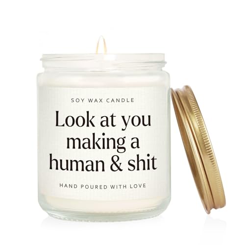 GoMelley Funny New Mom Gifts, Handmade Scented Lavender Candle for New Mom for After Birth, First Time Mothers Day Gifts for New Moms, Postpartum Gift...