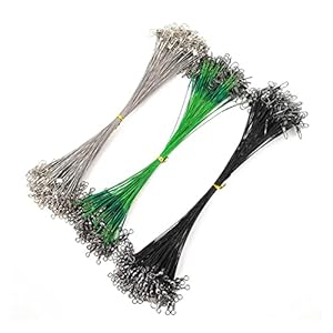 Vislijn 20 stks 15/20 / 25cm roestvrijstalen draadleider vissersriem met zwenk 5 0 lb Anti-Bite Line Leadcore for Lokken Accessoires Pike Sterk en betrouwbaar, gemakkelijk mee te nemen