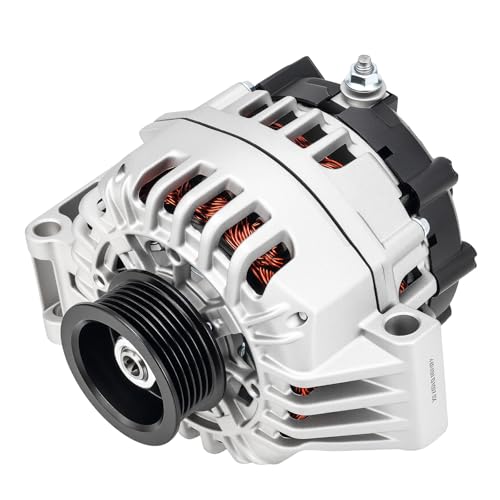 Image of PHILTOP New Alternator Compatible With 2006 Hummer H3(130 Amp) 11147N 12V CW 6-Groove Pulley | Replacement OE 15826975, 11147N, 90225570, 15104219A, 11147, TG13S013, 15104219, TG13S024, 420418, 2650186, 2650418, 111478