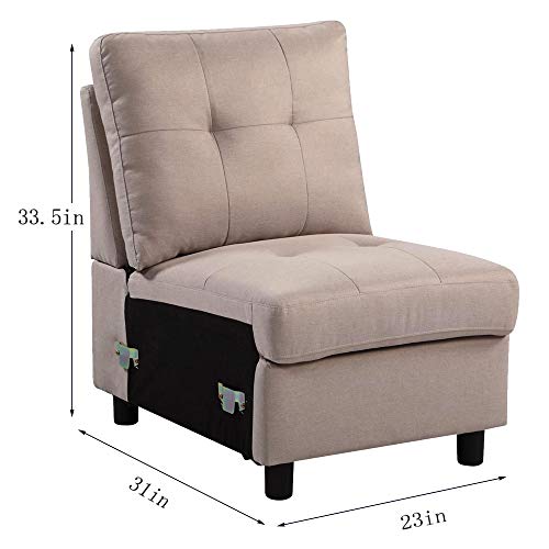 5-Piece Living Room Furniture Sets, Fabric Love Seat And 3 Seat Sofas - Grey #TOP4