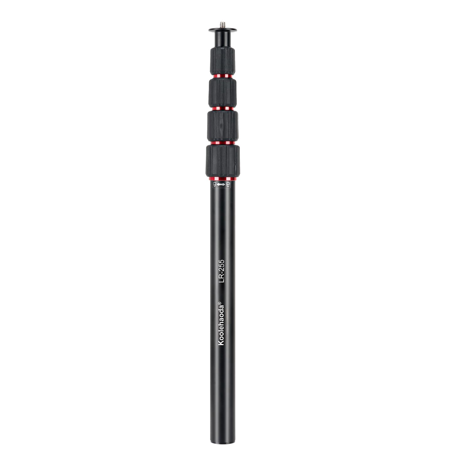 Koolehaoda Extension de trépied en aluminium de 145 cm - Tube d'extension de colonne centrale - 5 sections - Tige télescopique avec vis de 6,35 mm - Compatible avec trépieds/cardan/appareil photo