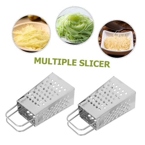 GLEAVI Mini Rallador de Queso de Acero Inoxidable 2 piezas miniatura 3