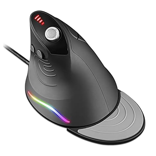 Gaming Mouse with 5 D Rocker, TRELC Ergonomic Mouse with 10000 DPI/12 Programmable Buttons/Palm Rest, RGB Vertical Gaming Mice Wired for PC/Laptop/E-Sports/Gamer (for Small Hand, Black)