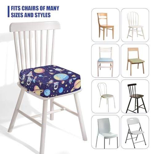 Sitzerhöhung Stuhl Kind, Waschbar Zerlegbar Tragbare Sitzerhöhung Kleinkinder Esszimmerstuhl ErhöHen Pad Esszimmer Boostersitze mit 2 Sicherheitsschnalle Gurte Kindersitzkissen