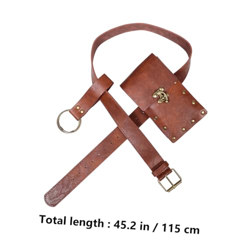 1set Medieval Renaissance Knight Belt Loop and Embossed Design for Cosplay and Stage Performances Durable Storage Holder and Pouch2