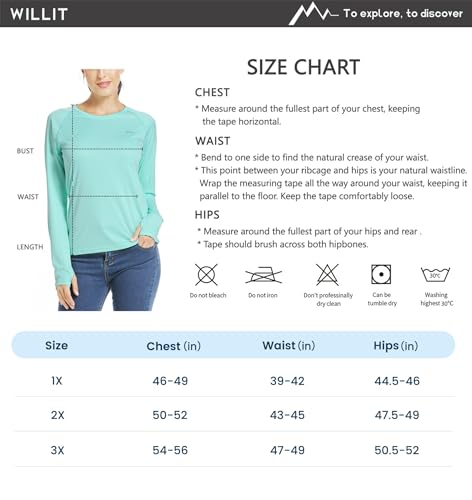 Willit Camisa feminina com proteção solar FPS 50+ de manga comprida e FPS UV para caminhadas ao ar l