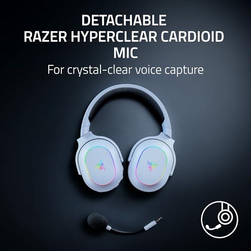 Razer Barracuda X Chroma Wireless Gaming Headset: 2.4GHz Wireless & Bluetooth - Lightweight - Chroma RGB - 40mm Drivers - Cardioid Mic - 70 Hr Battery - for PC, Mac, PS5, Switch, Smartphone - White by Razer - Image 6