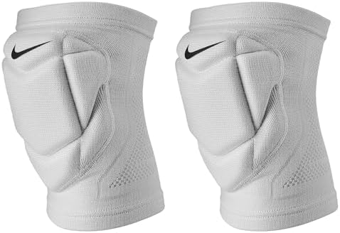 NIKE Unisex Vapor Elite Volleyball Rodilleras White/Black M/L