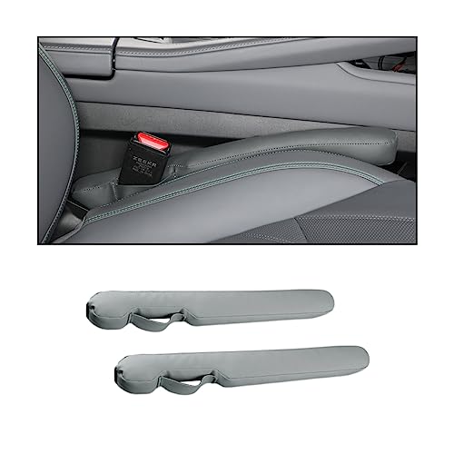 LKAHG Car Seat Gap Filler, 2 Pack Microfiber Leather Seat Crevice Plug Drop Blocker, Organizer Fill The Gap Between Seat and Console Stop Things from Dropping, Universal Car Accessories (Grey)
