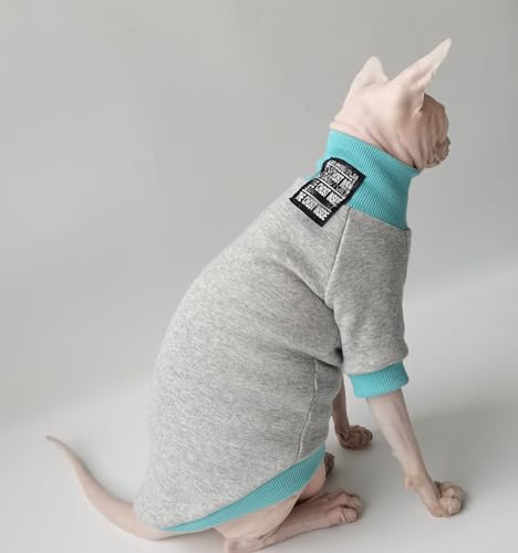 Sphynx-Hairless-Cat-Clothes-Coats-for-Cats-Only-Pet-Cats-4-Legged-Pajamas-Apparel-for-Cats-Onesies-Pet-Jumpsuit-for-Devon-Rex-Cornish-Rex-and-Peterbald-Cats-Medium-GreyBlue