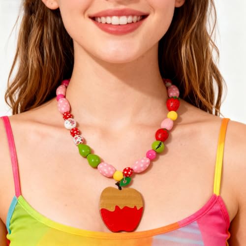 Collier perles unique fabriqué main fruit pour style dopamine fashion - 7