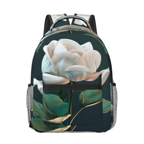 Sac à dos ordinateur portable imprimé floral 3D pour le travail et voyage