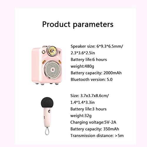 Microfones de karaokê, com 7 tipos de efeitos de mudança de voz Microfones sem fio, usados para reun