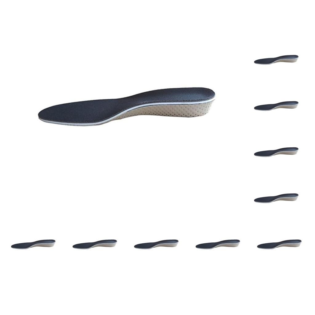 Juego de 10 plantillas unisex para aumentar la altura de los zapatos, 4 cm, color negro