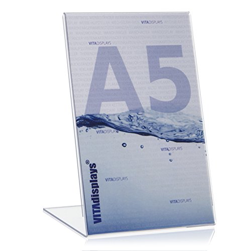 Présentoir publicitaire A5 en Plexiglas transparent pour table